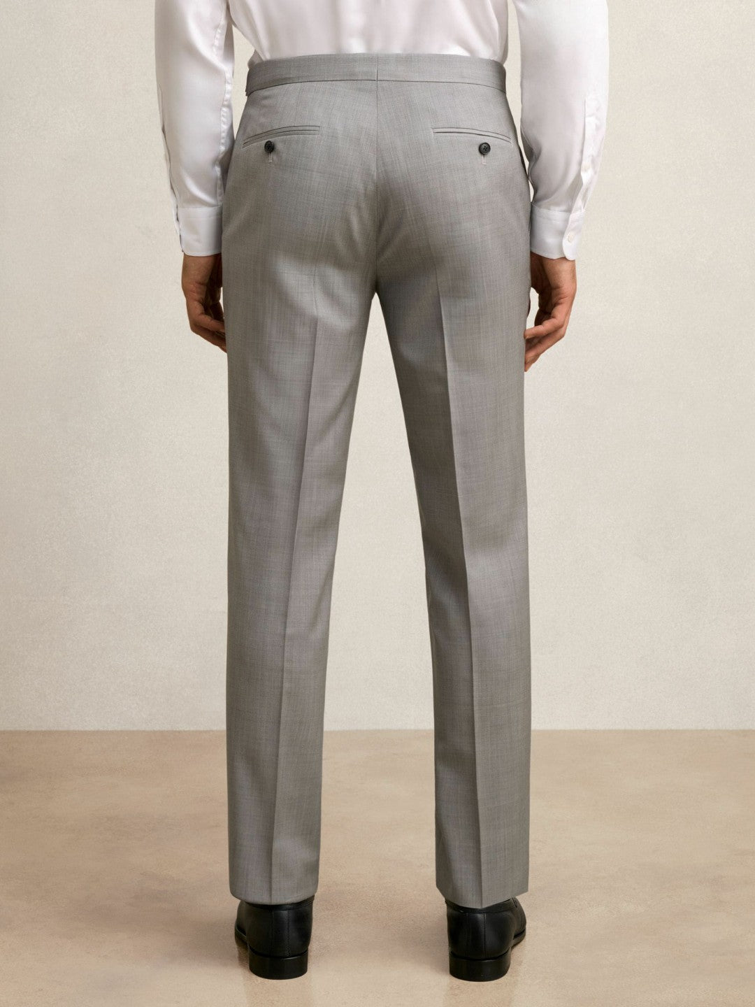 Reiss | Slim-Fit Wool Suit Trousers in Mid Grey