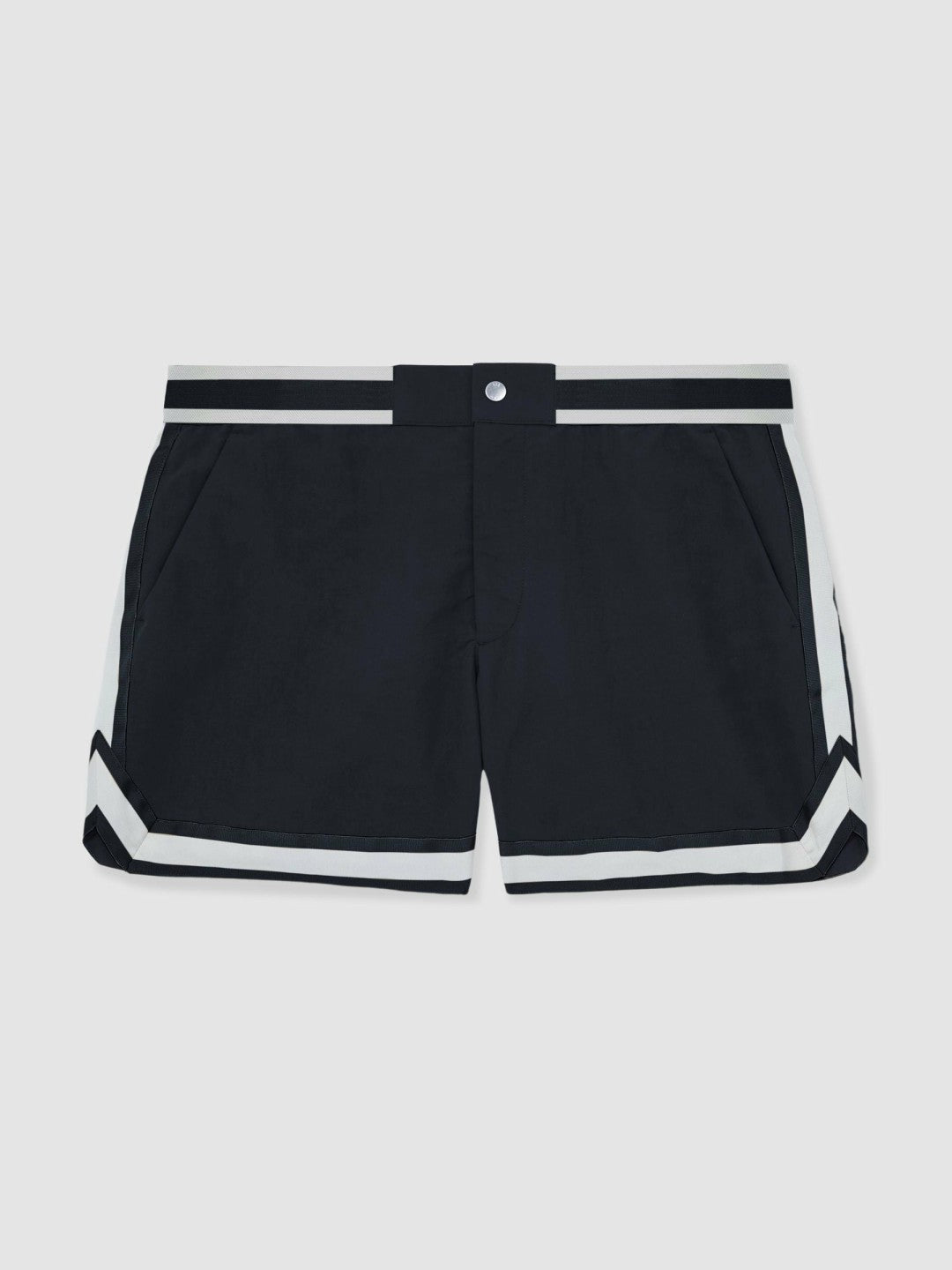 Reiss | | Ché Stripe-Trim Swim Shorts in Navy