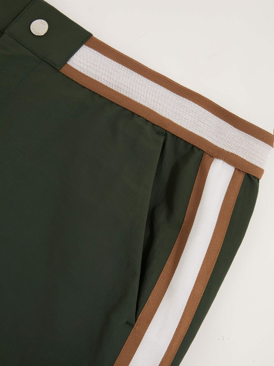 Reiss | | Ché Stripe-Trim Swim Shorts in Pine Green