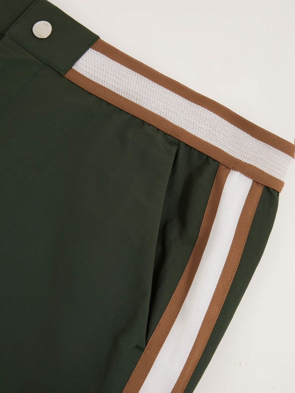 Reiss | | Ché Stripe-Trim Swim Shorts in Pine Green