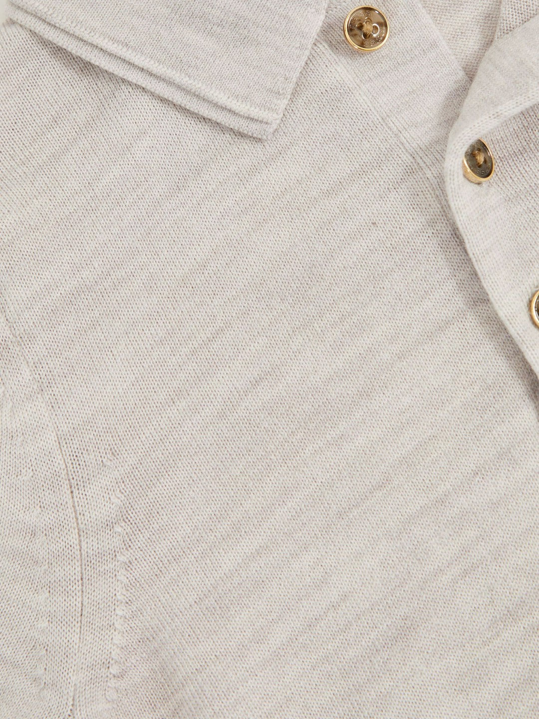 Reiss | 3-9 yrs Merino Wool Short Sleeve Polo Shirt in Wicker Melange
