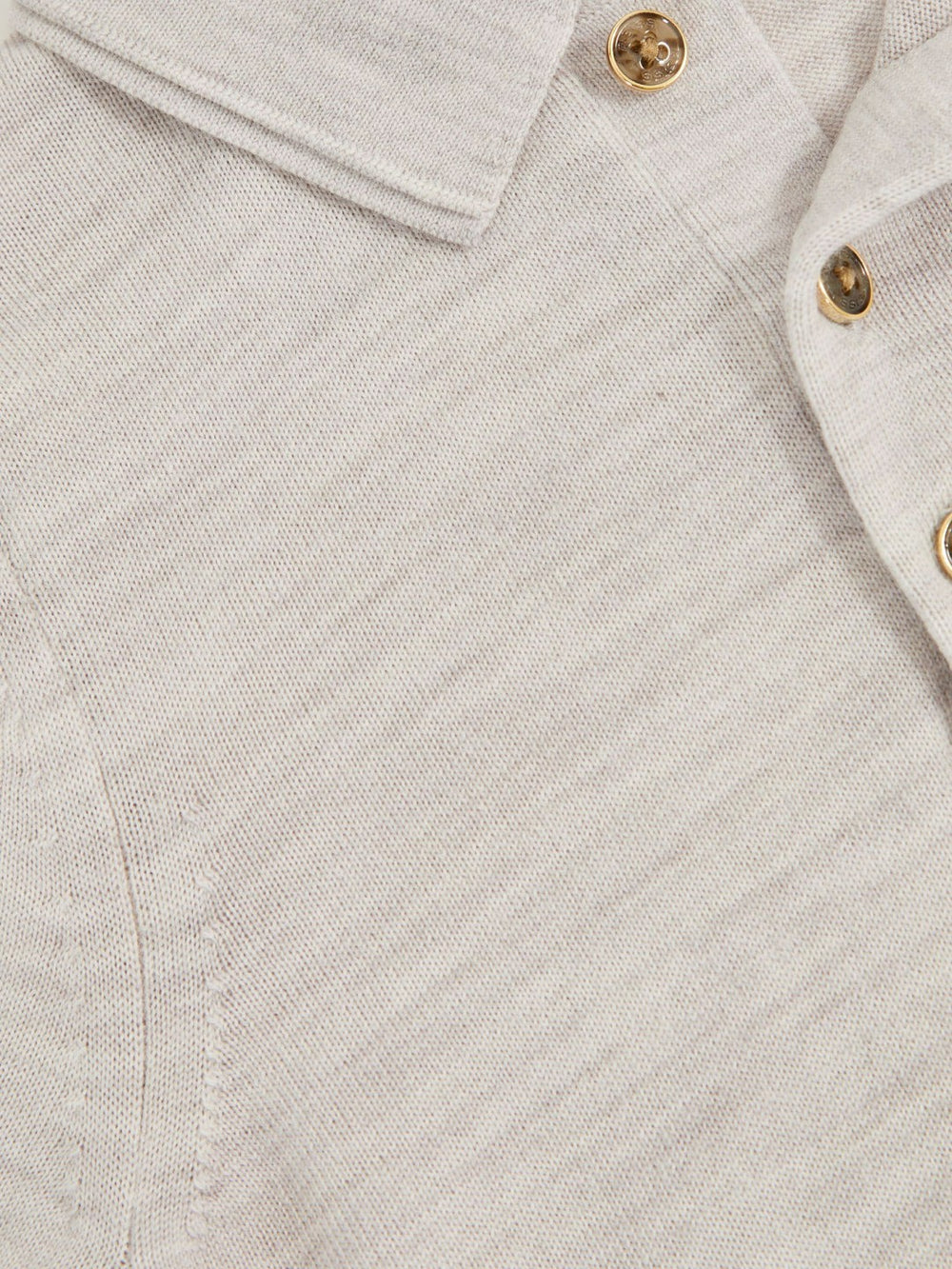 Reiss | 3-9 yrs Merino Wool Short Sleeve Polo Shirt in Wicker Melange