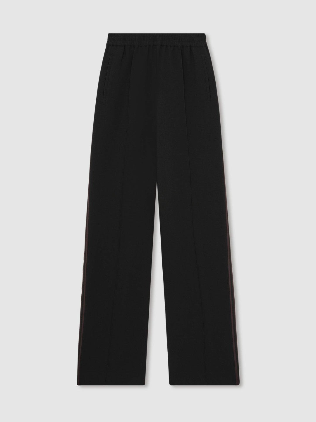 Reiss | Side-Stripe Wide-Leg Trousers in Black