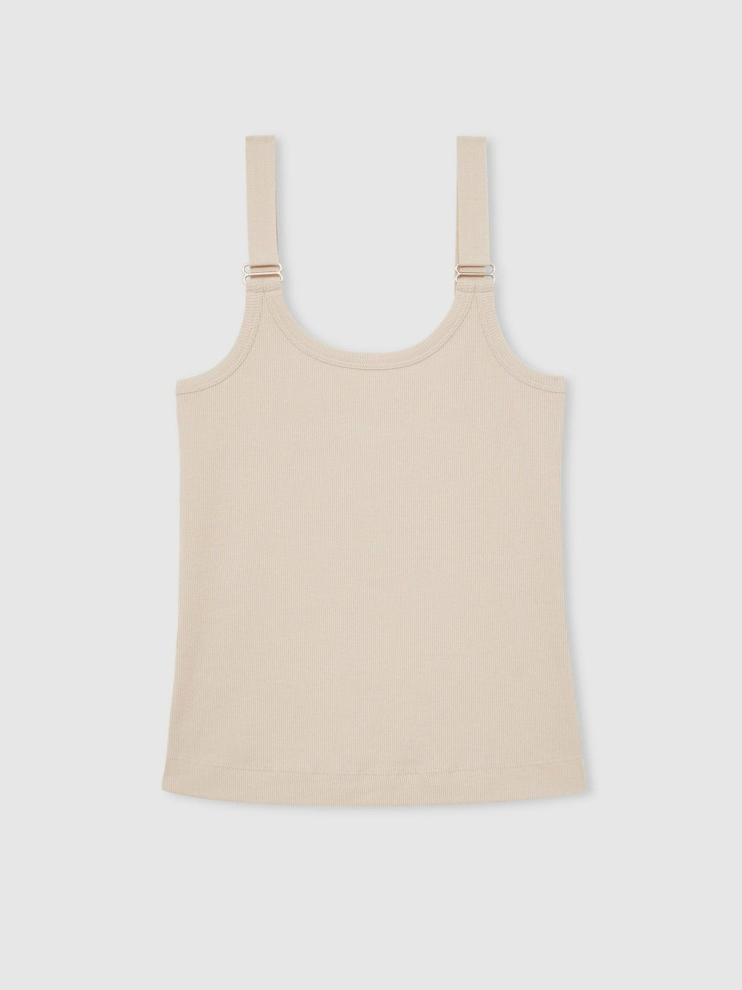 Reiss | Stretch-Cotton D-Ring Strap Vest in Neutral
