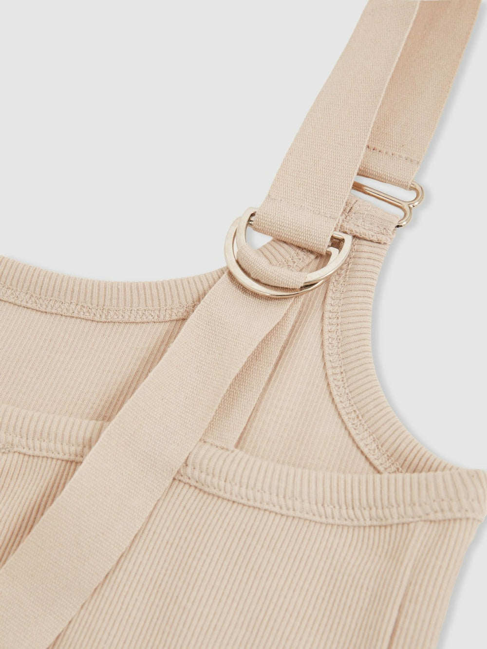 Reiss | Stretch-Cotton D-Ring Strap Vest in Neutral