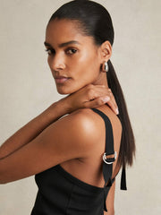 Reiss | Stretch-Cotton D-Ring Strap Vest in Black