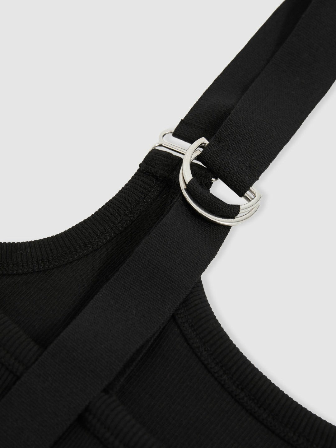 Reiss | Stretch-Cotton D-Ring Strap Vest in Black