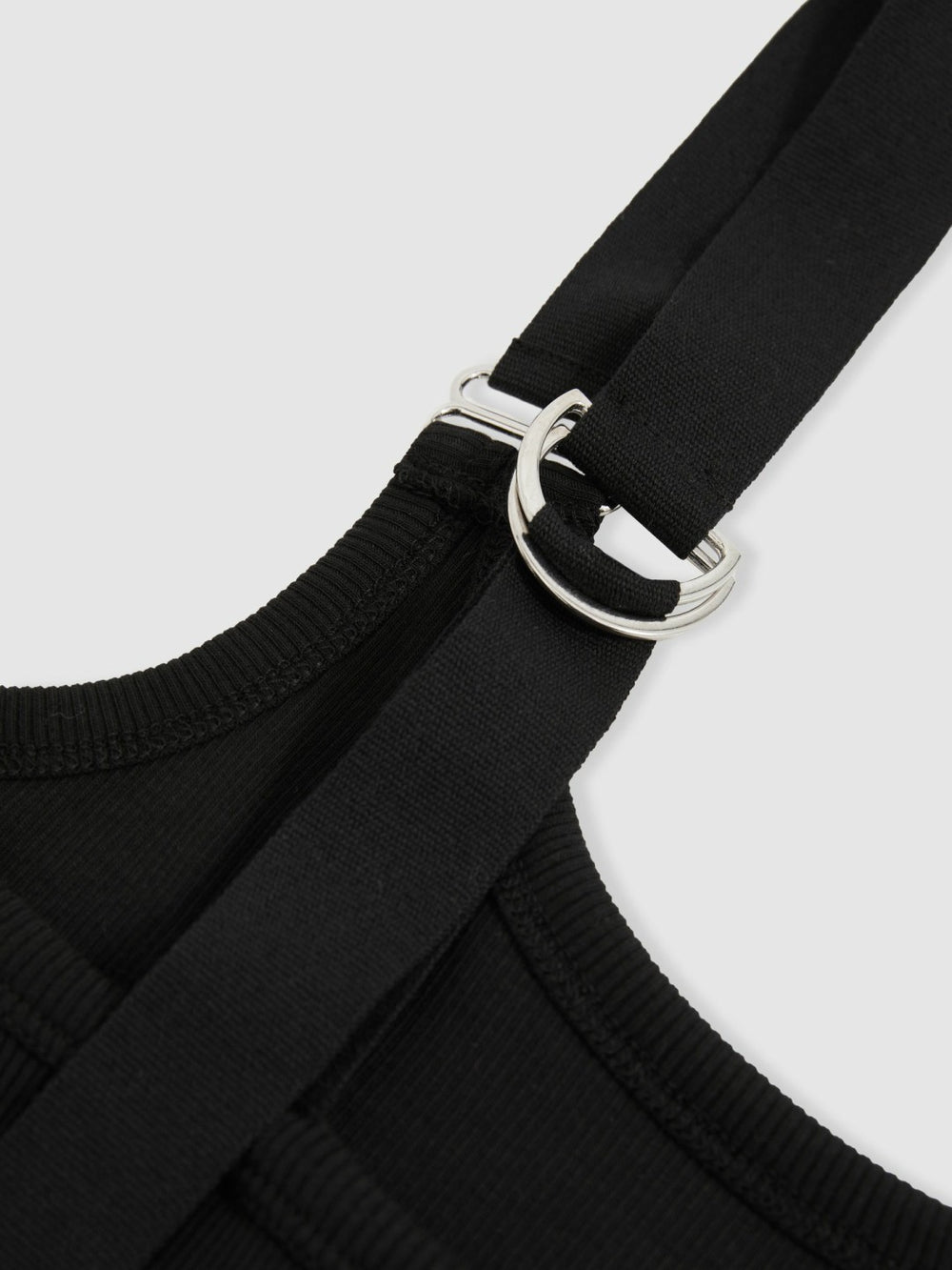 Reiss | Stretch-Cotton D-Ring Strap Vest in Black