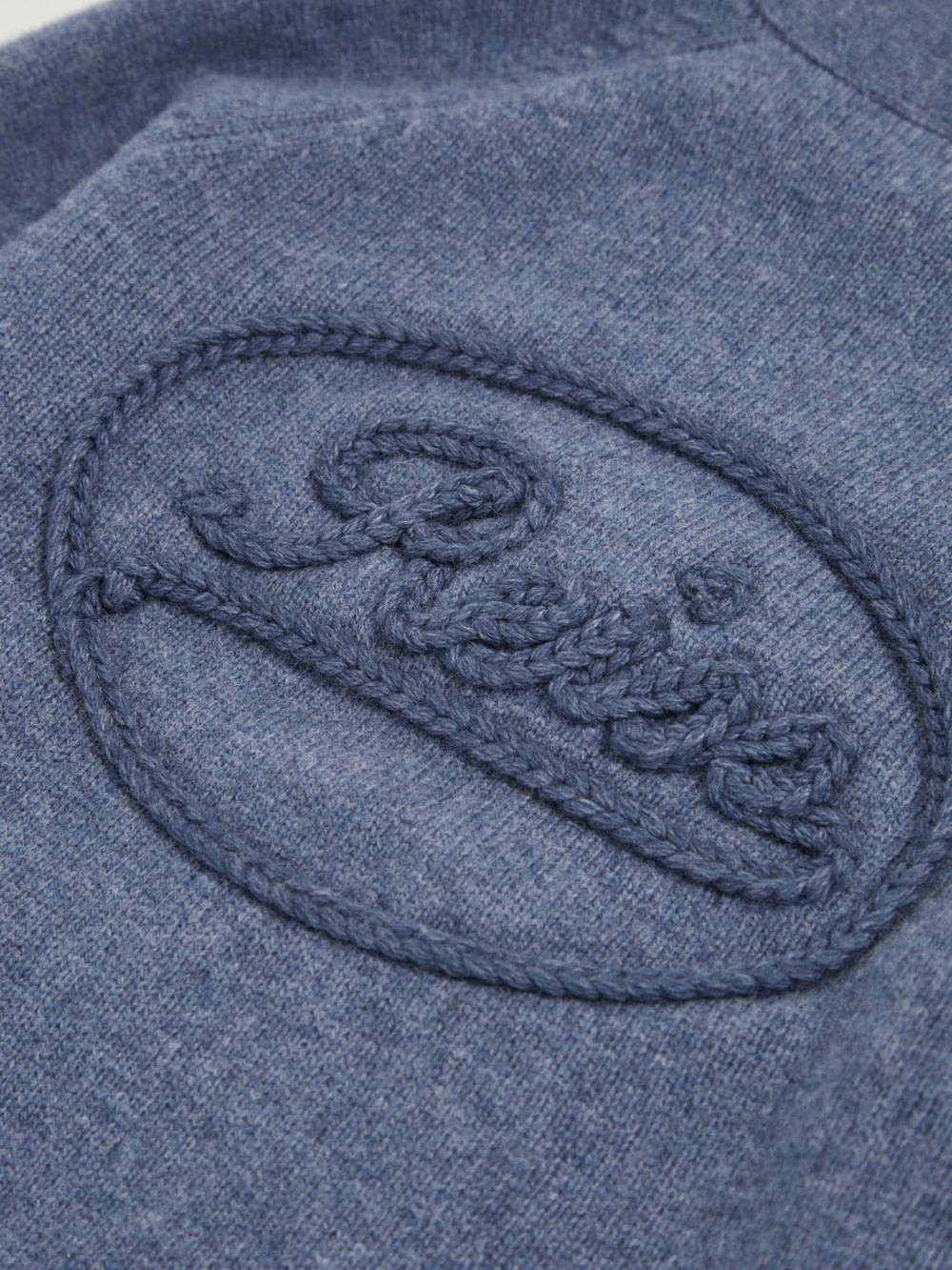 Reiss | 3-9 yrs Wool Embroidered-Logo Cardigan in Dark Airforce Blue