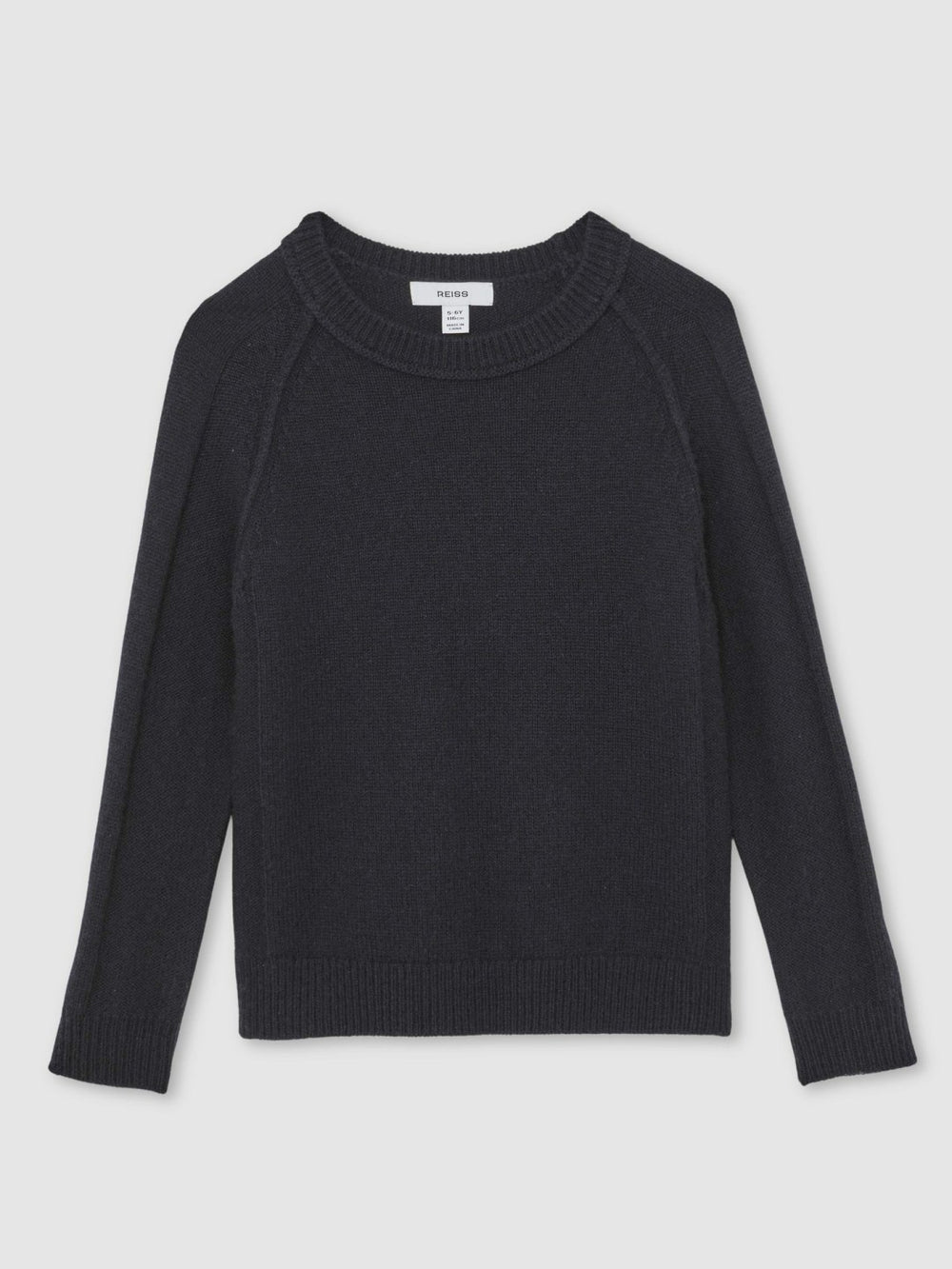Reiss | 3-9 yrs Wool-Cashmere Reverse-Seam Jumper in Navy