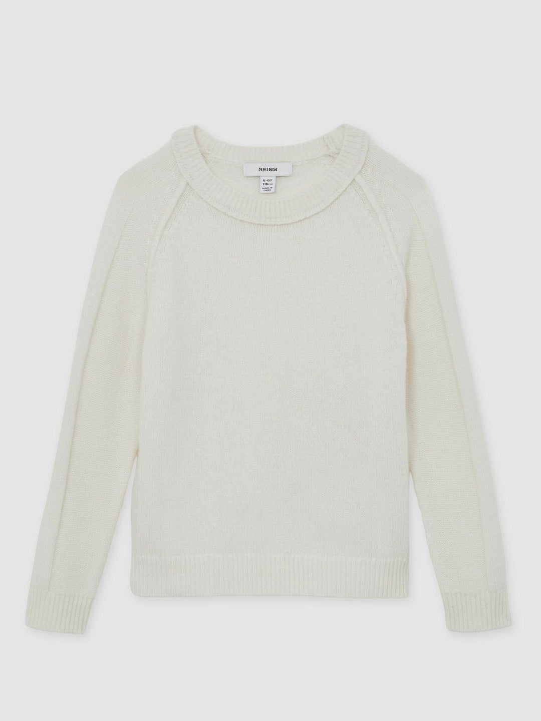Reiss | 3-9 yrs Wool-Cashmere Reverse-Seam Jumper in Off White