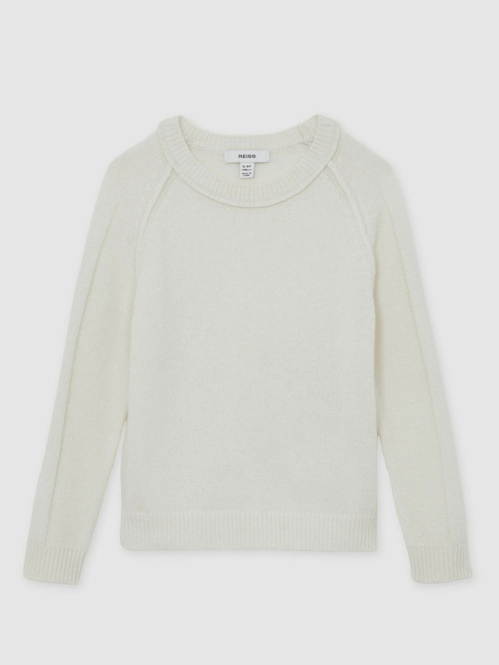 Reiss | 3-9 yrs Wool-Cashmere Reverse-Seam Jumper in Off White
