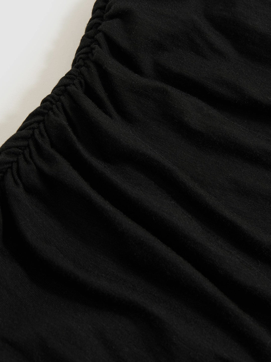 Reiss | Stretch Lyocell Draped Top in Black