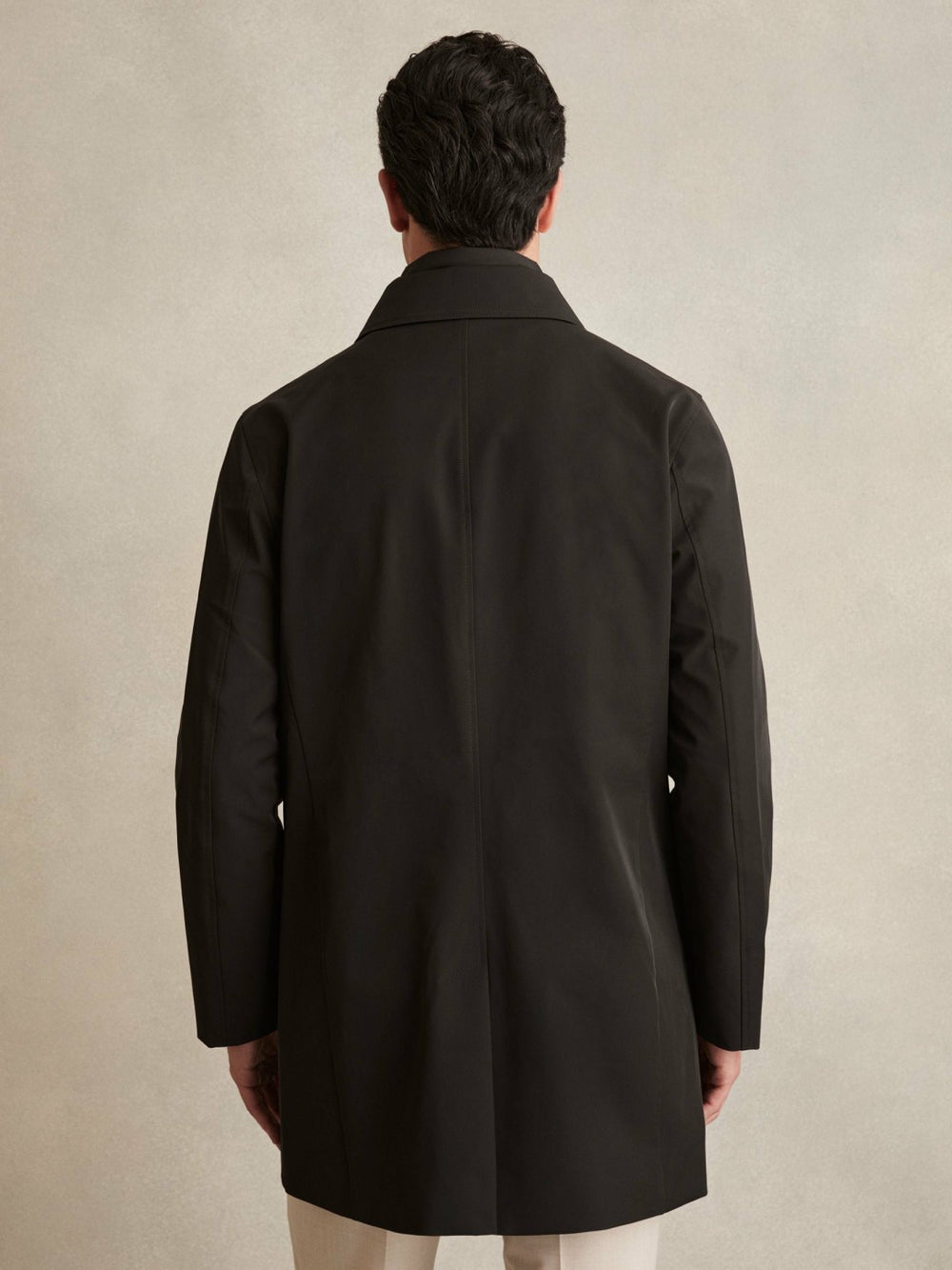 Reiss | Hybrid Removable Funnel Neck Overcoat in Brown