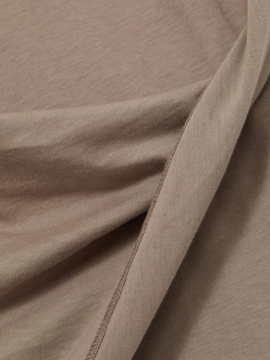 Reiss | Cotton Drape T-Shirt in Taupe Neutral