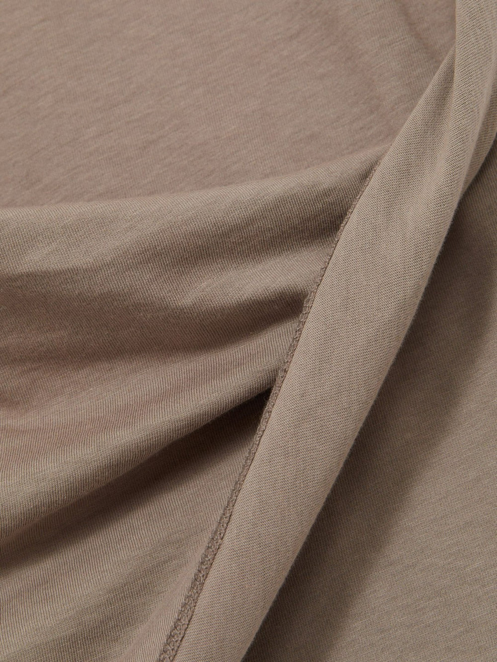 Reiss | Cotton Drape T-Shirt in Taupe Neutral