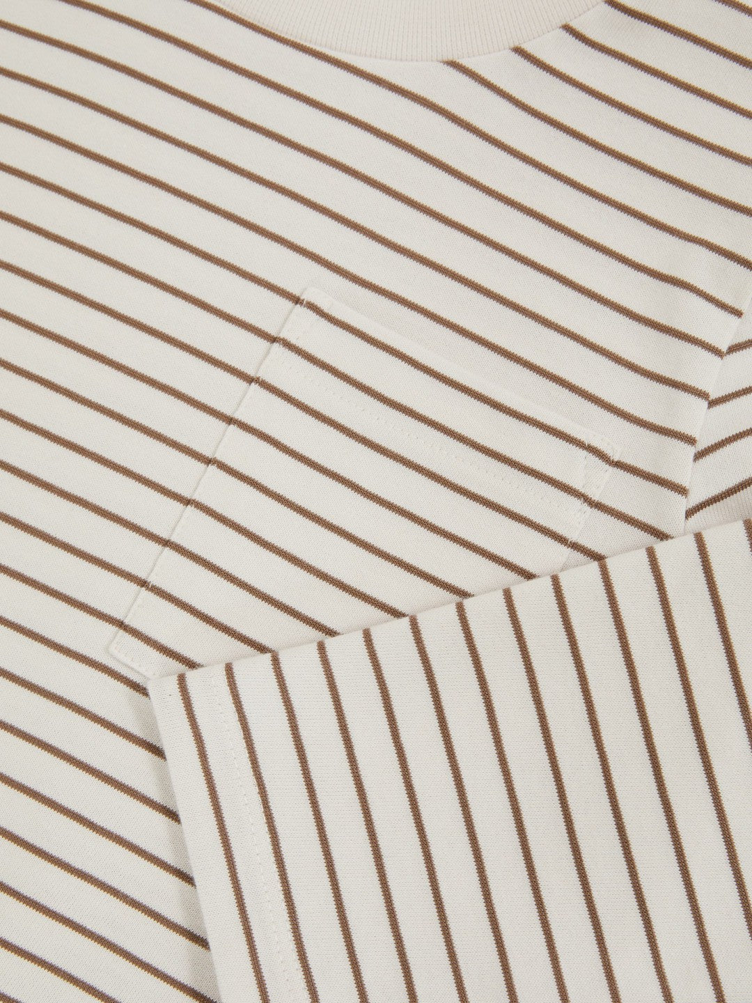 Reiss | 4-9 yrs Stretch-Cotton Stripe T-Shirt in Off White/Camel