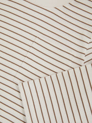 Reiss | 4-9 yrs Stretch-Cotton Stripe T-Shirt in Off White/Camel