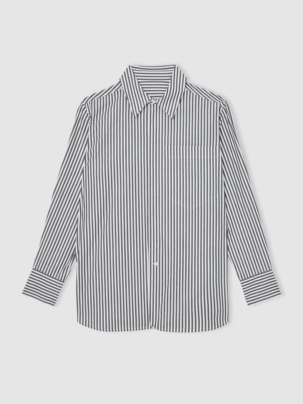 Reiss | | Les 100 Ciels Stripe Shirt in White/Navy