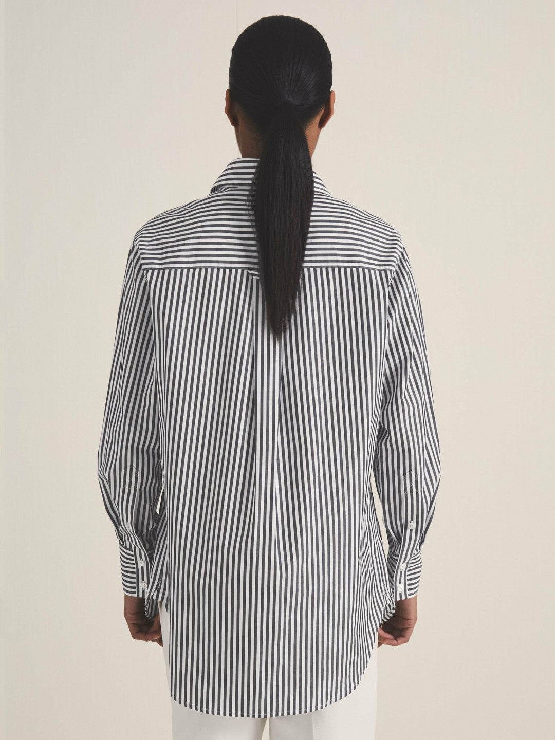 Reiss | | Les 100 Ciels Stripe Shirt in White/Navy