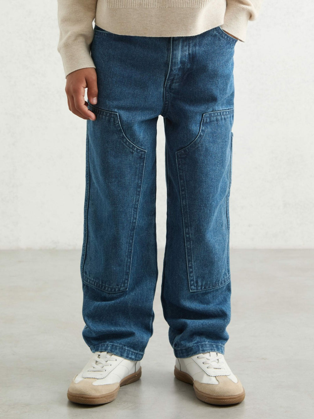 Reiss | 9-13 yrs Straight-Leg Carpenter Jeans in Mid Blue