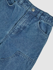 Reiss | 9-13 yrs Straight-Leg Carpenter Jeans in Mid Blue