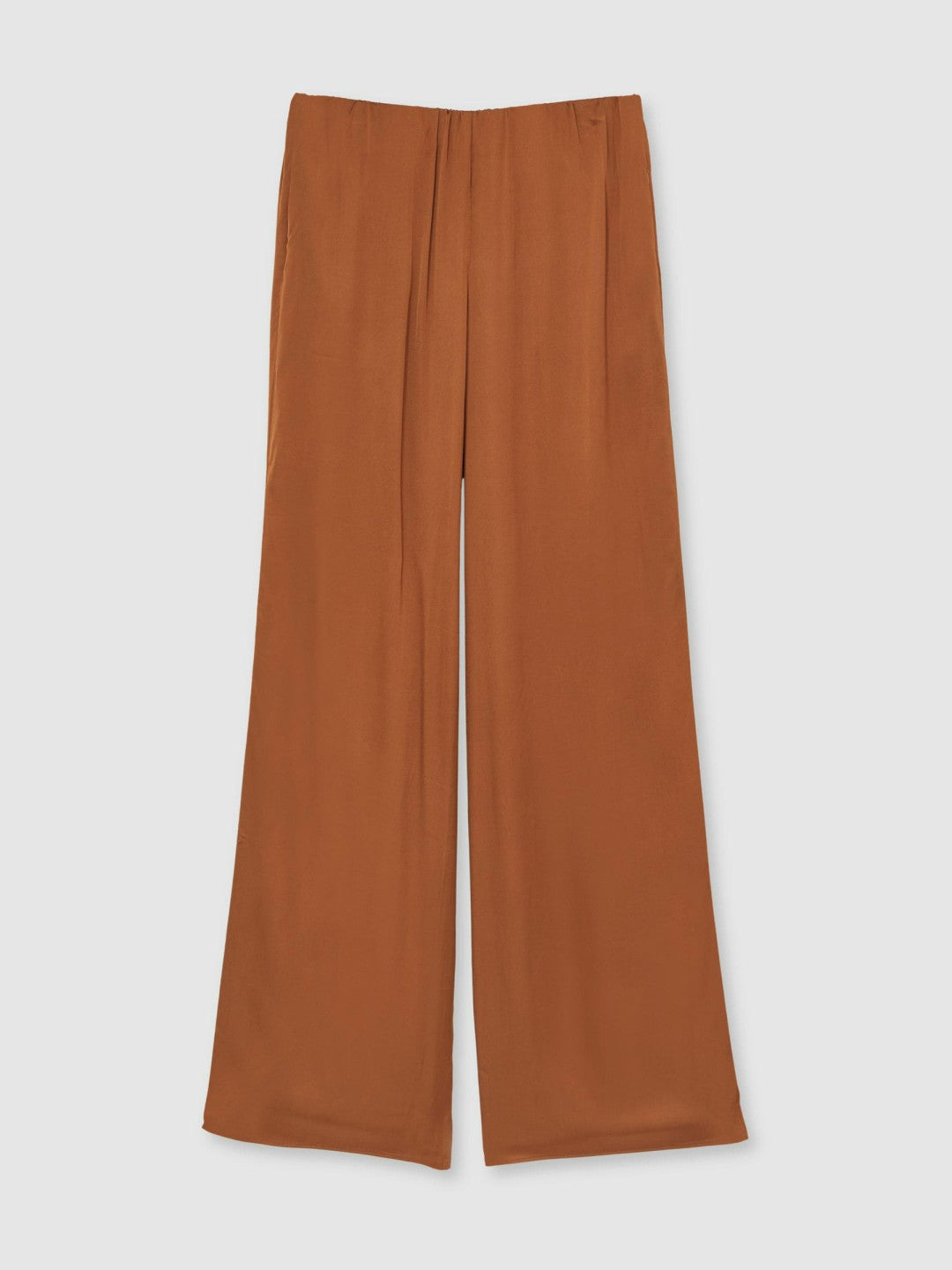 Reiss | Good American Satin Wide-Leg Trousers in Copper
