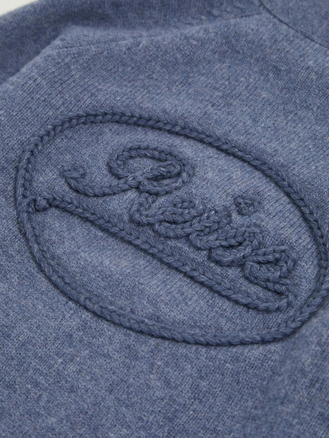 Reiss | 13-14 yrs Wool Embroidered-Logo Cardigan in Dark Airforce Blue