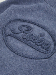 Reiss | 13-14 yrs Wool Embroidered-Logo Cardigan in Dark Airforce Blue
