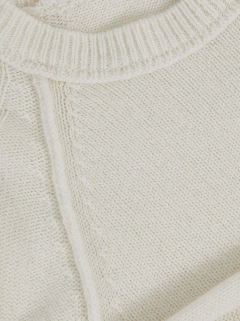 Reiss | 13-14 yrs Wool-Cashmere Reverse-Seam Jumper in Off White