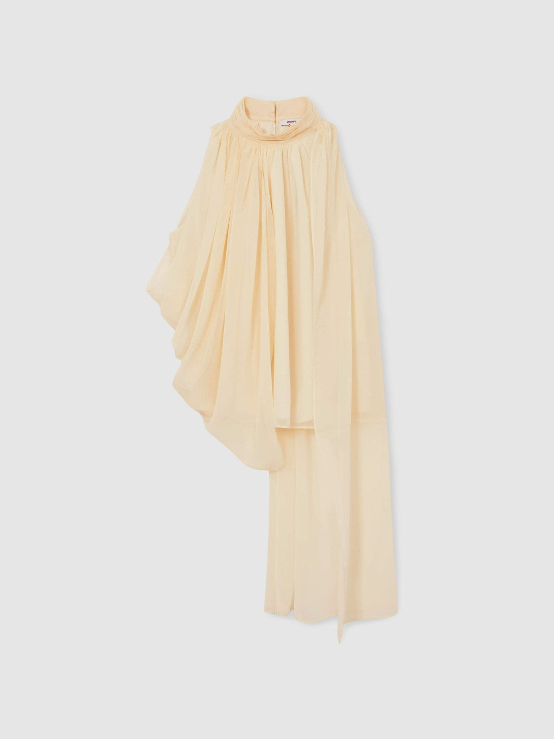 Reiss | Draped Chiffon Sleeveless Top in Ivory