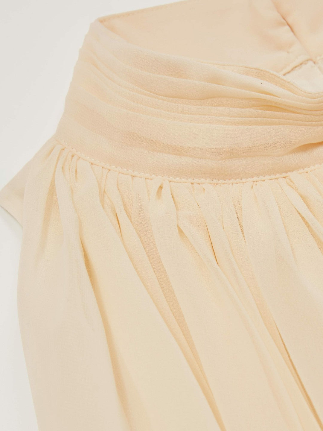 Reiss | Draped Chiffon Sleeveless Top in Ivory
