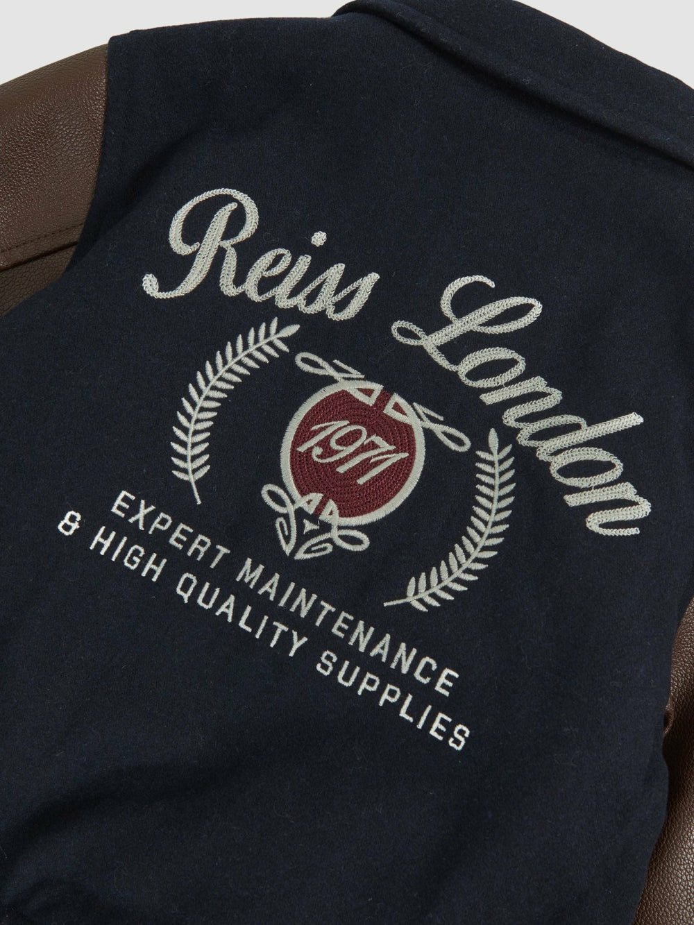 Reiss | 3-9 yrs Motor Cars Press-Stud Bomber Jacket in Navy/Brown