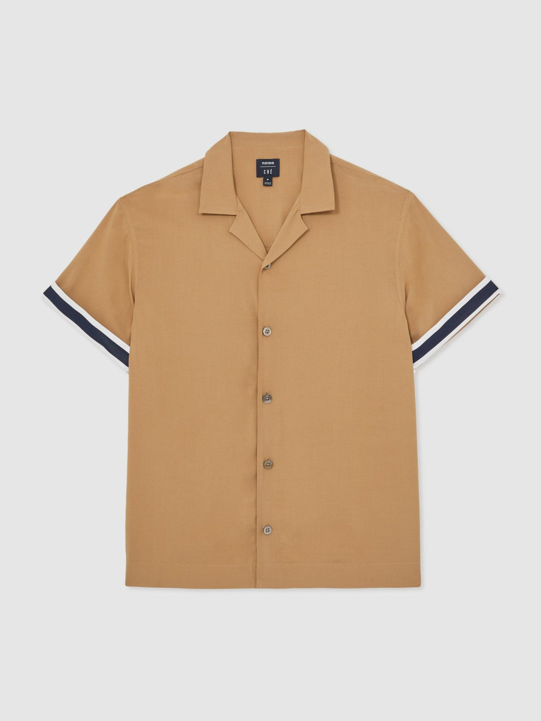 Reiss | | Ché Stripe-Cuff Shirt in Camel