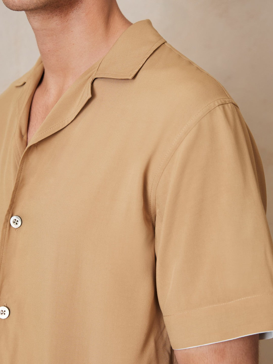 Reiss | | Ché Stripe-Cuff Shirt in Camel