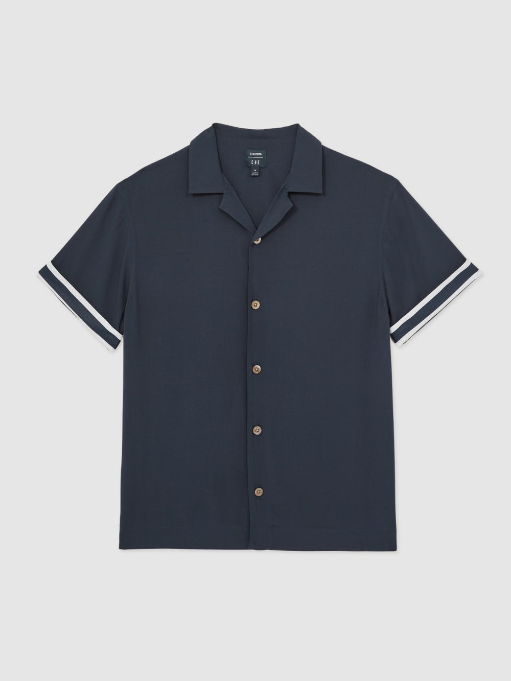 Reiss | | Ché Stripe-Cuff Shirt in Navy