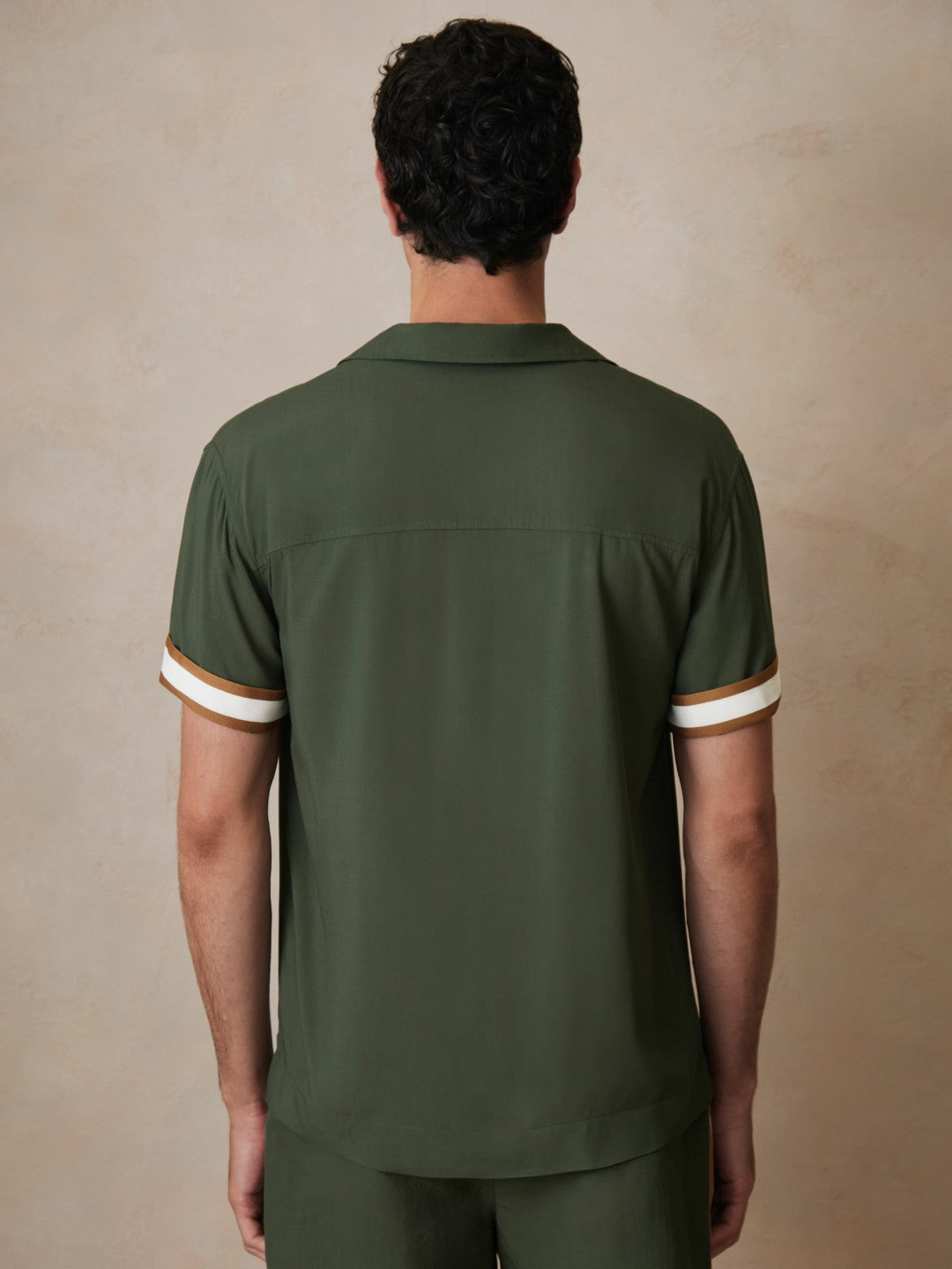 Reiss | | Ché Stripe-Cuff Shirt in Pine Green