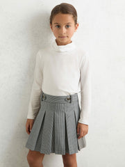 Reiss | 3-9 yrs Cotton-Jersey Roll-Neck Top with Stretch in Ivory