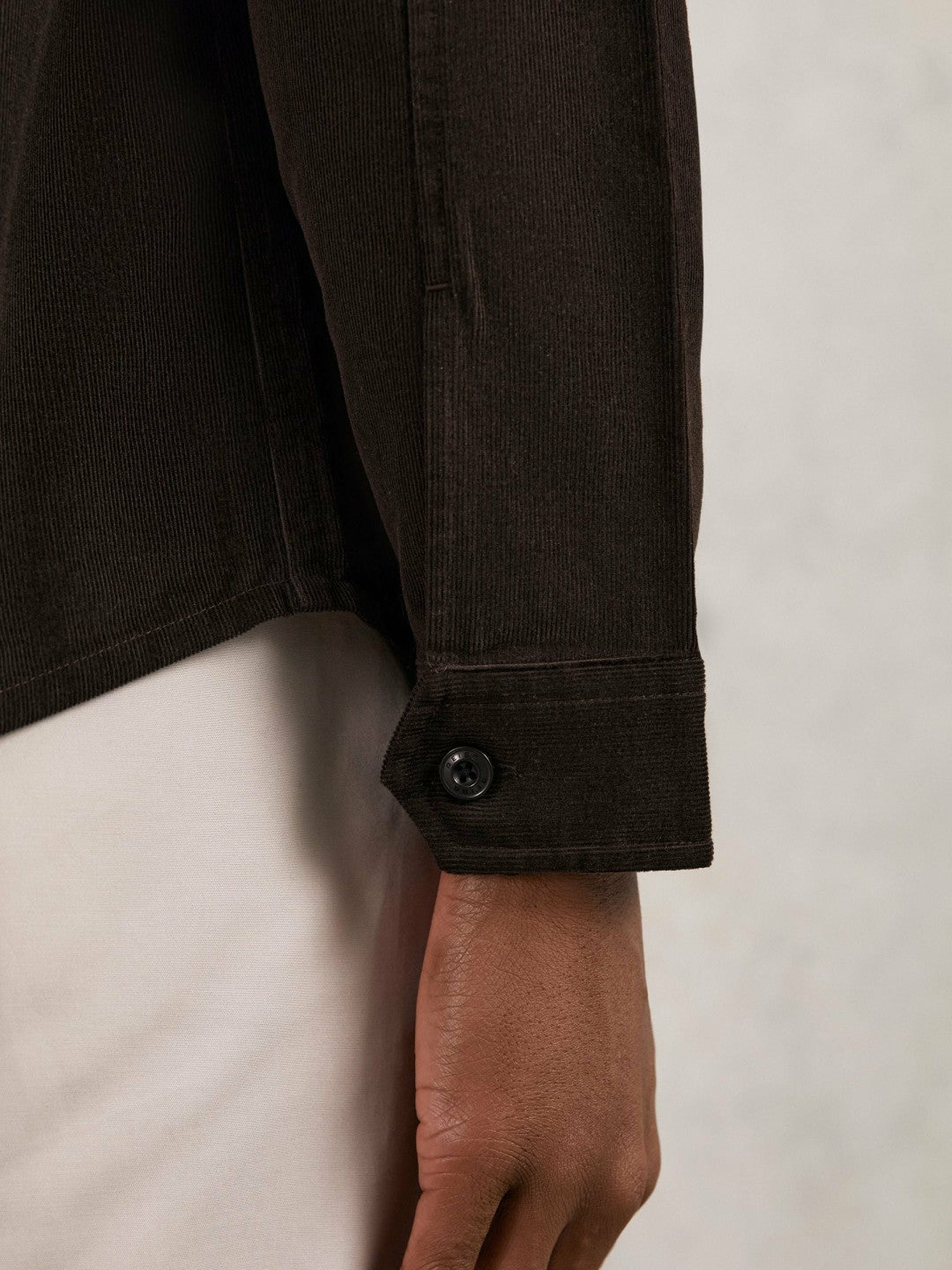 Reiss | Cotton Corduroy Twin-Pocket Overshirt in Brown