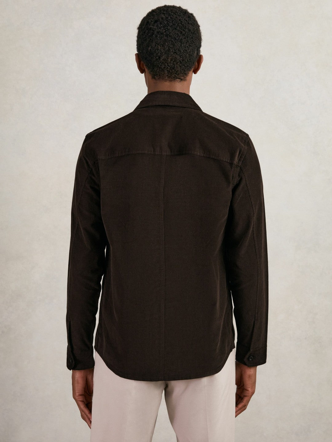 Reiss | Cotton Corduroy Twin-Pocket Overshirt in Brown