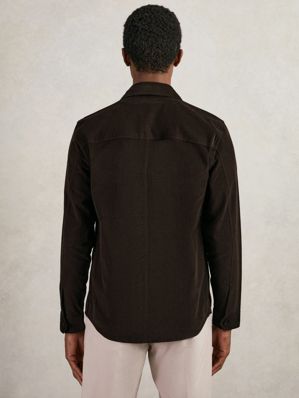 Reiss | Cotton Corduroy Twin-Pocket Overshirt in Brown