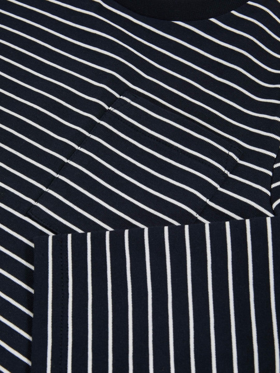 Reiss | 13-14 yrs Stretch-Cotton Stripe T-Shirt in Navy/White