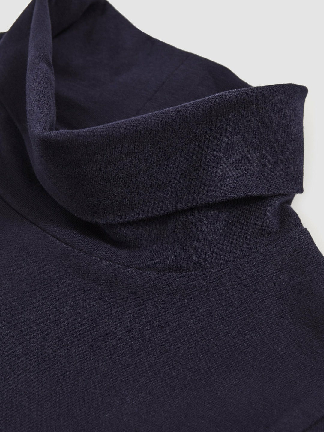 Reiss | 3-9 yrs Cotton-Jersey Roll-Neck Top with Stretch in Navy