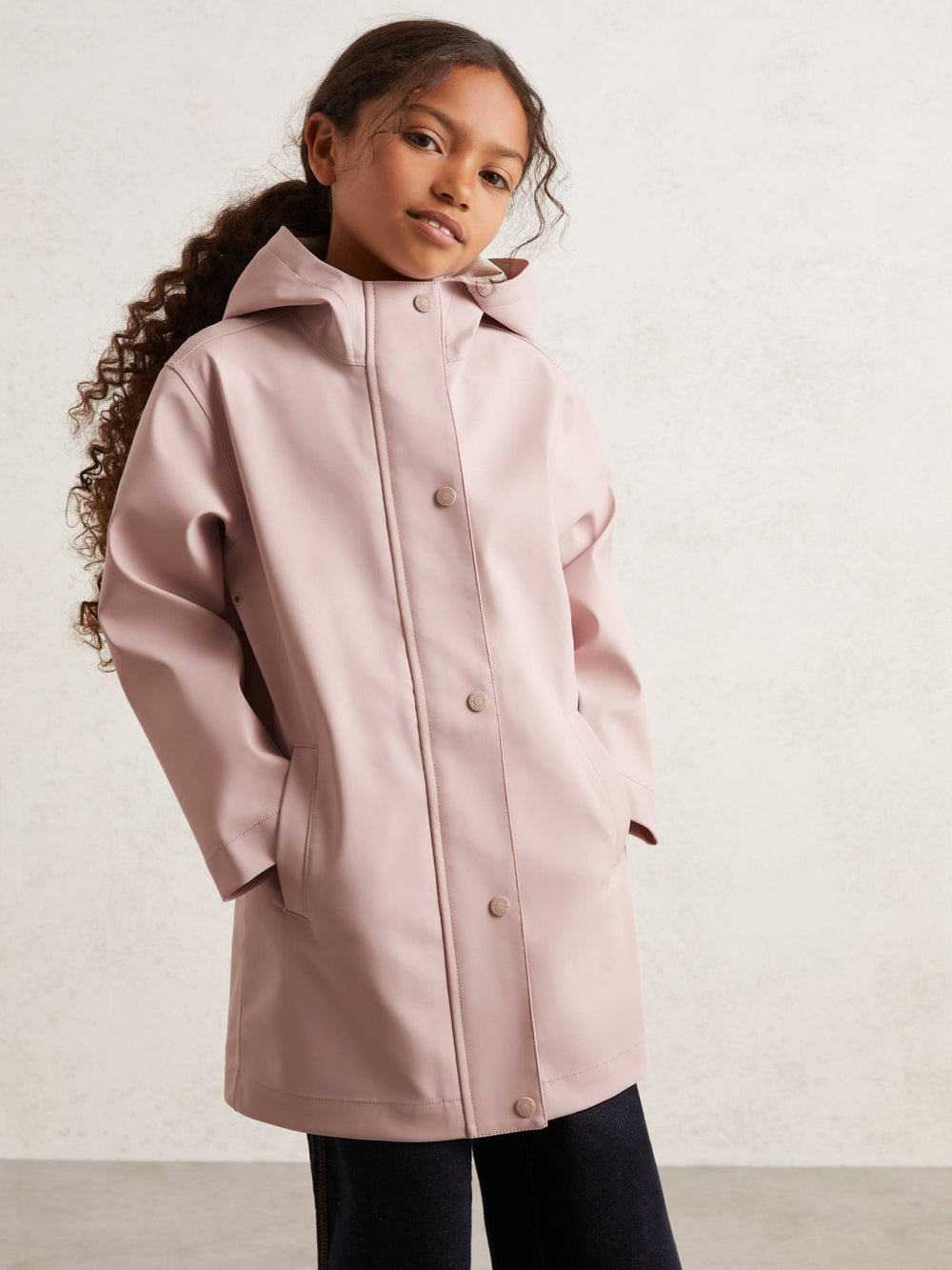 Reiss | Hooded Rain Jacket in Pink