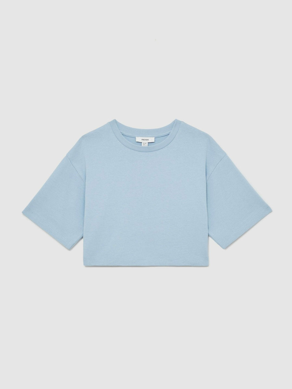 Reiss | 3-9 yrs Cotton Oversized Cropped T-Shirt in Blue