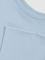 Reiss | 3-9 yrs Cotton Oversized Cropped T-Shirt in Blue