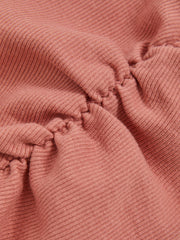 Reiss | 9-13 yrs Cotton Ruched Long-Sleeve T-Shirt with Stretch in Rose