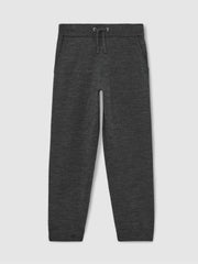 Reiss | 13-14 yrs Merino Wool Cuffed Joggers in Derby Grey Melange