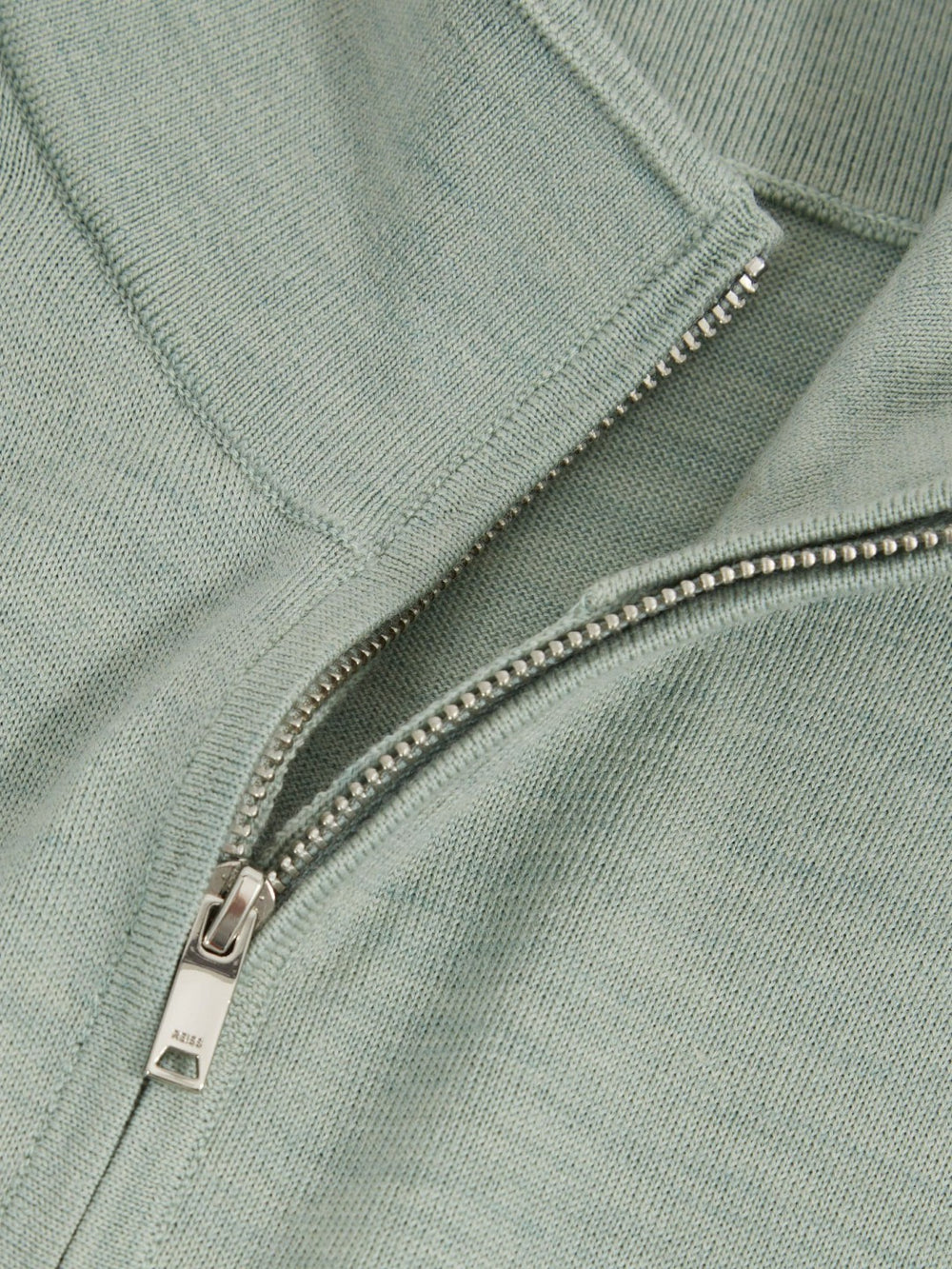 Reiss | Merino Wool Half-Zip Jumper in Sage Green Melange
