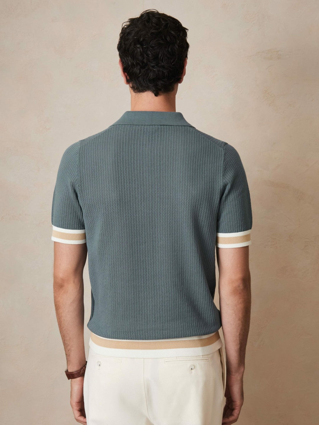 Reiss | | Ché Cotton Knit Polo Shirt in Airforce Blue